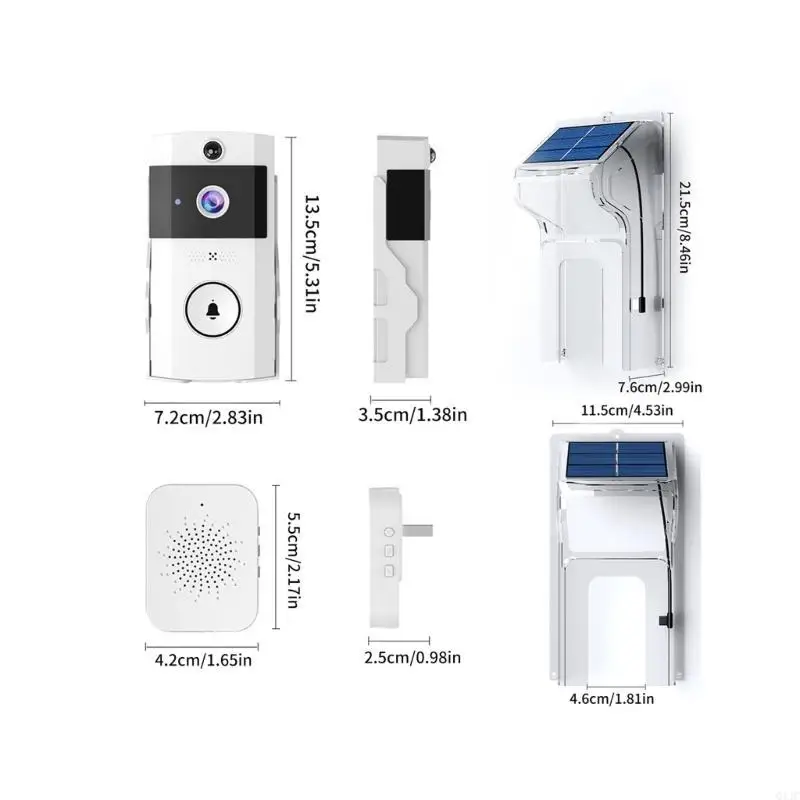 Q1JC WiFi Doorbell Support Two Way Intercom Voice Doorbell Rain Cover