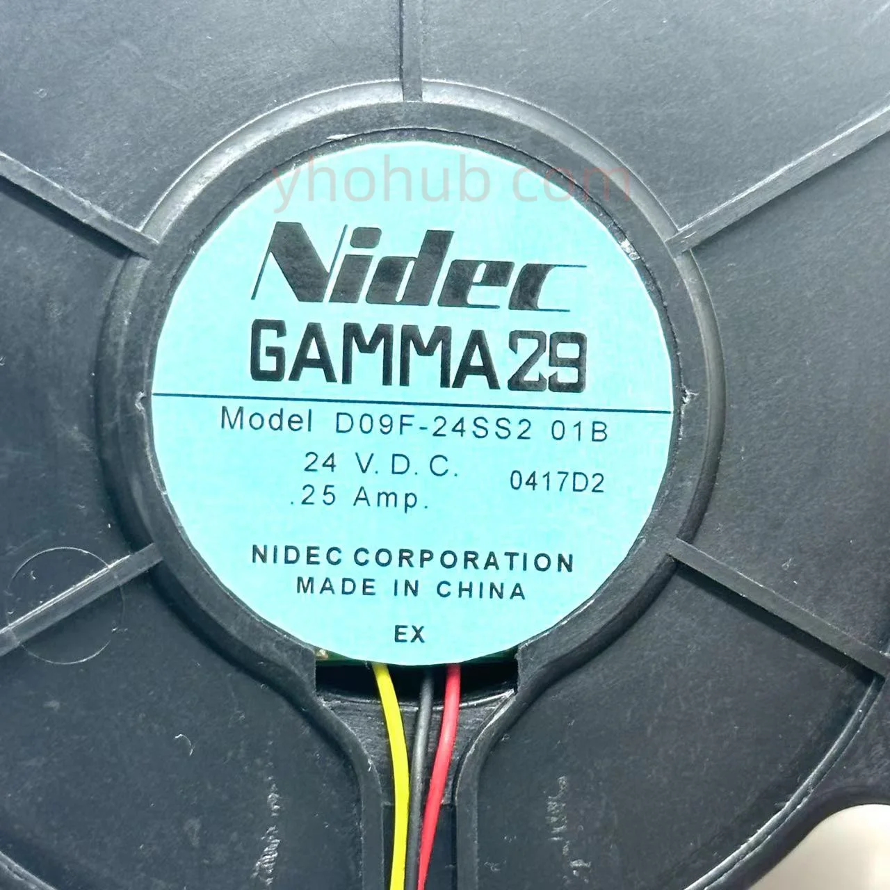 Nidec D09F-24SS2 01B DC 24V 0, 25amp 3-Wire Konektor 3-Pin Kipas Pendingin Server