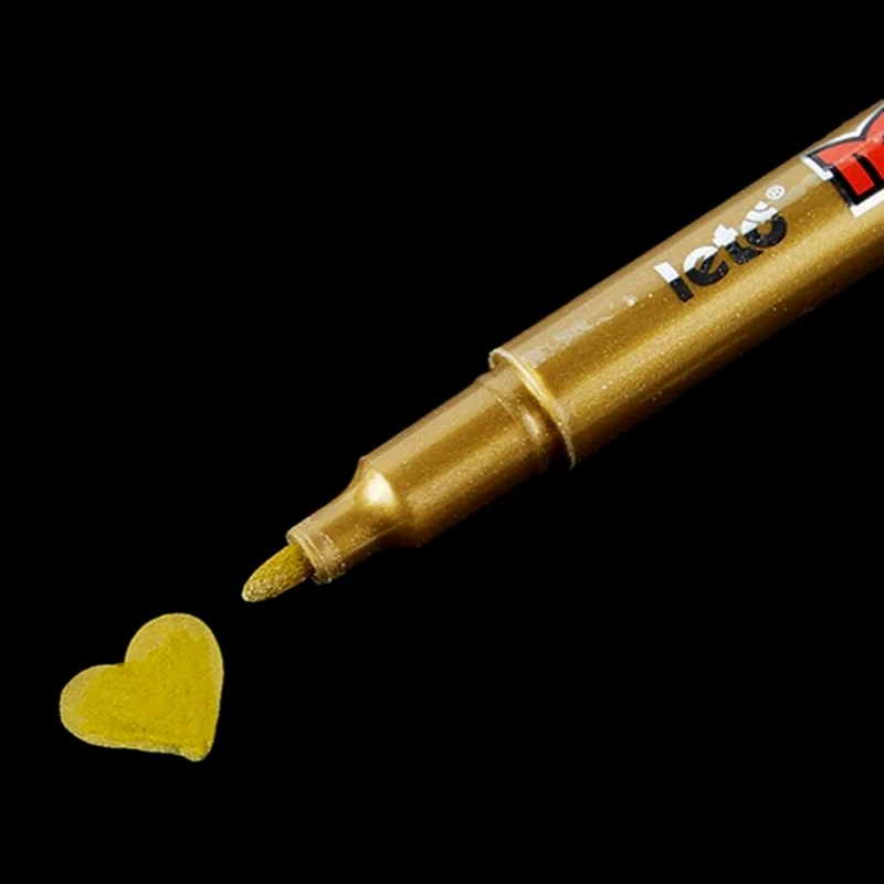 Pena Cat Akrilik Metalik Meningkatkan Scrapbooking dan Seni Kanvas Anda Spidol Emas & Perak Berbasis Air, Tip Ekstra Halus