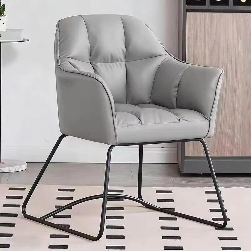 

Lazy Nail Art Sofa Customer Backrest Padded Synthetic Leather Simple Modern Bedroom Dressing Makeup Office Chair