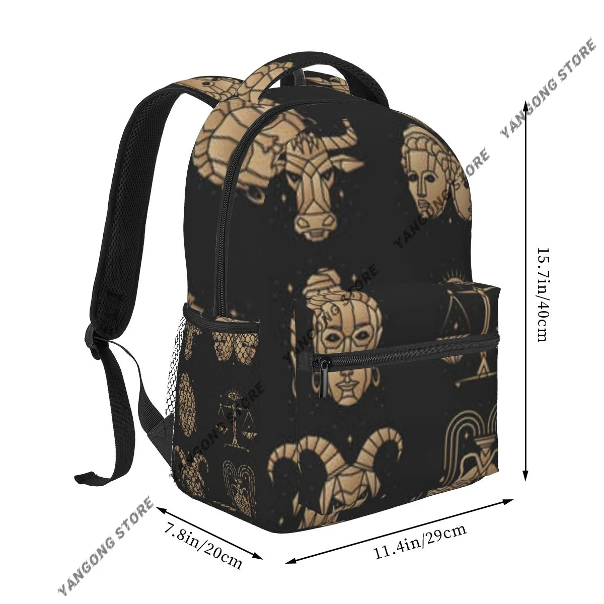 Backpack Casual Travel Bag Zodiacal Symbols School Bag Fashion Shoulder Bag For Teenage Girl Bagpack