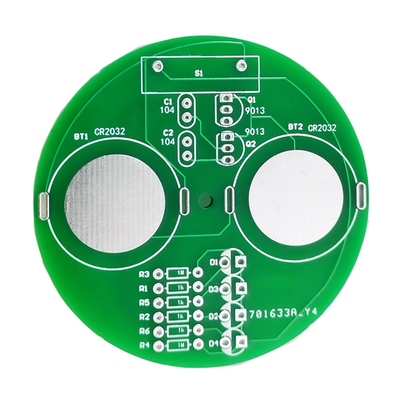 DIY LED Desktop Giroskop Elektronik Kit Triode Getaran Switch CR2032 Baterai Papan Sirkuit DIY Solder Kit DC6V Bertenaga