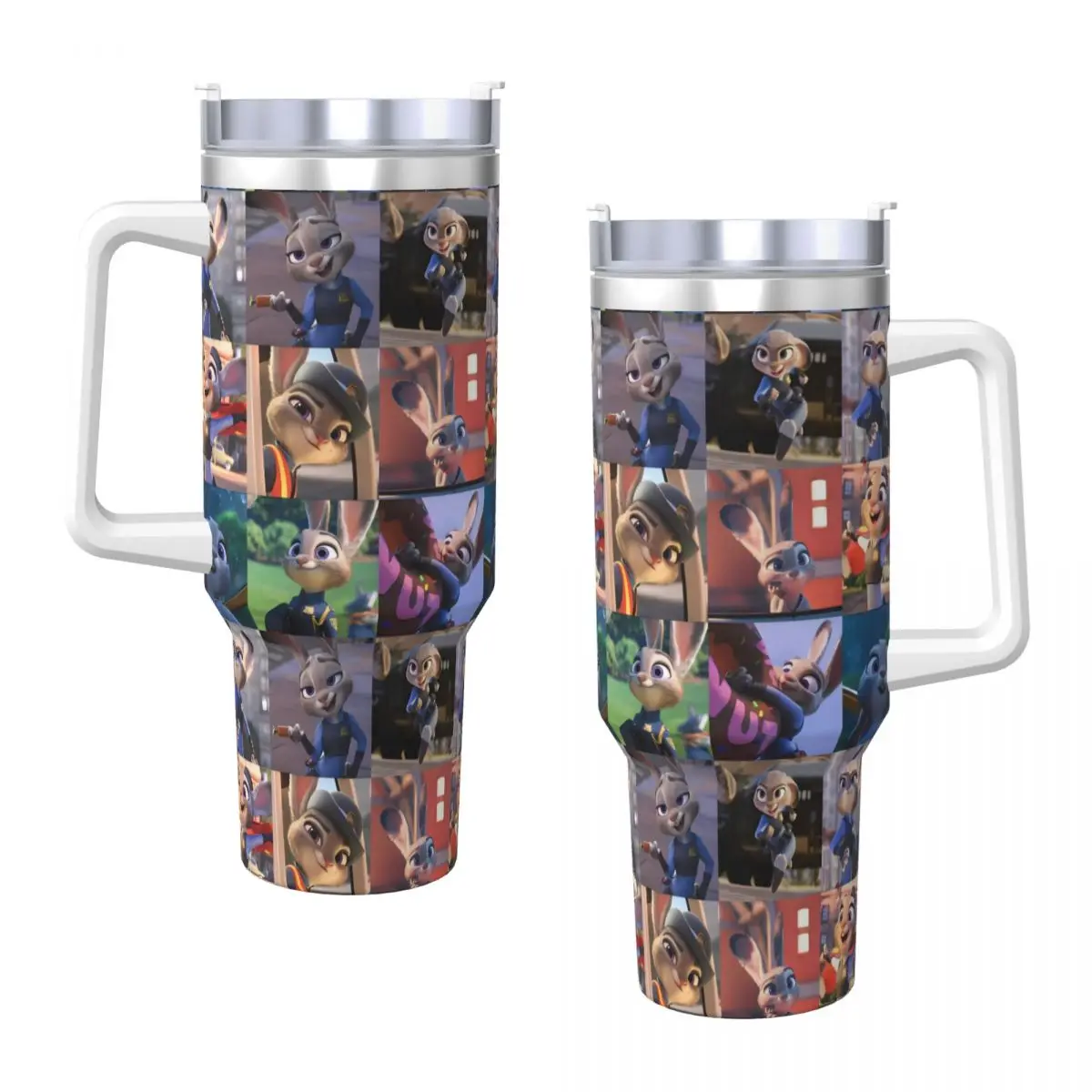 Cartoon Zootopia Print7 Stainless Steel Tumbler Beach Car Mugs 40oz Thermal Mug Heat Preservation Cold Drink Milk Water Bottle