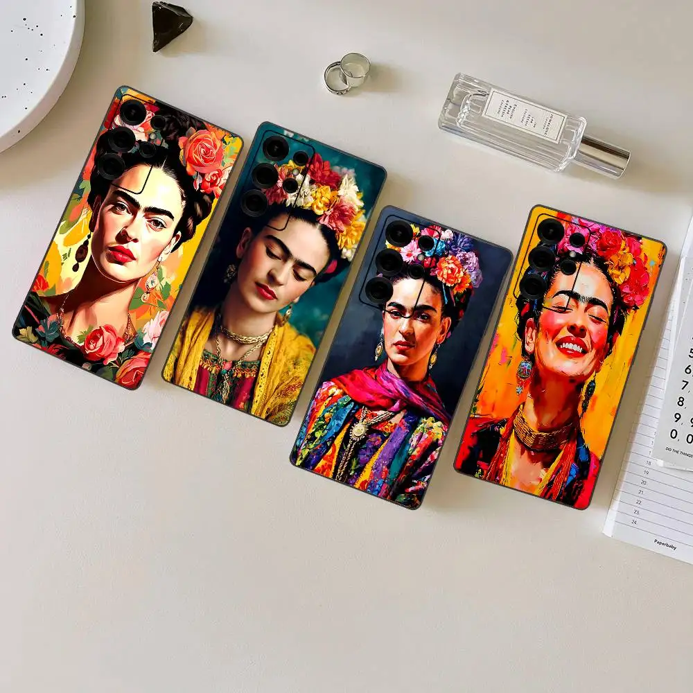 Vintage Artist F-Frida K-Kahlo Phone Case For Samsung S 24 fe 25 Ultra plus 20 lite 21 30 22 23 24 22 Ultra 5G Fundas