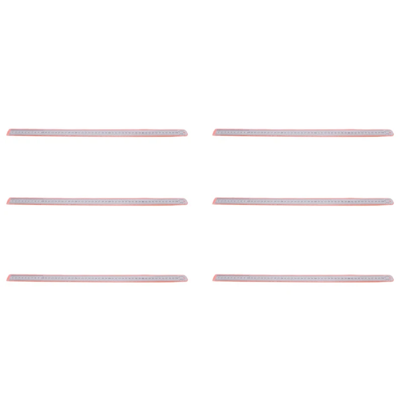 6X Groove Right Stainless Steel Metric Ruler 50 Cm Stainless Metric Ruler