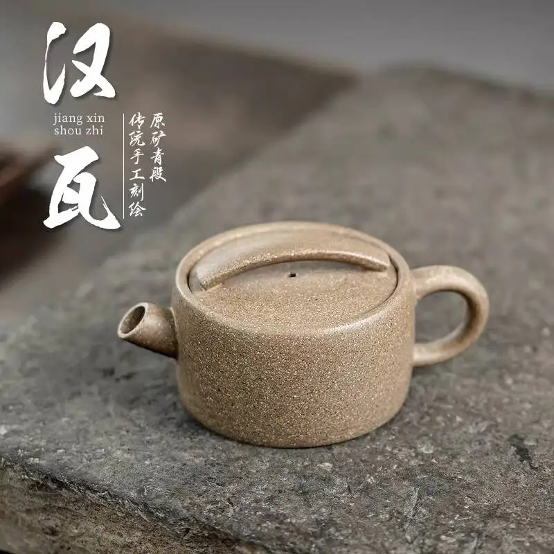 [Buyile Pot] Yixing Original Mineral Purple Clay Handmade Zhou Huijun Teapot Green Section Large Mouth Hanwa Pot 130Cc
