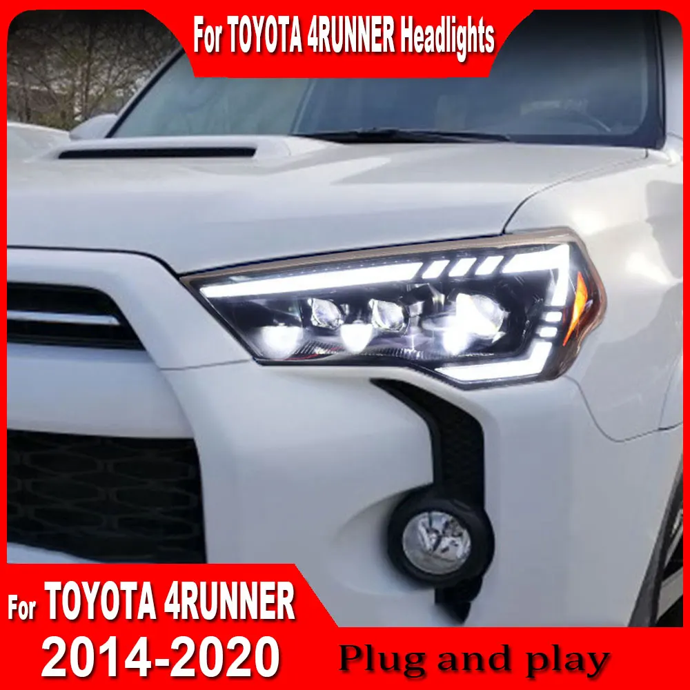 Car Lights for Toyota 4Runner LED Headlight 2013 2014 2015 2016 2017 2018 2019 2020 4Runner Head Lamp Accessories Plug and play