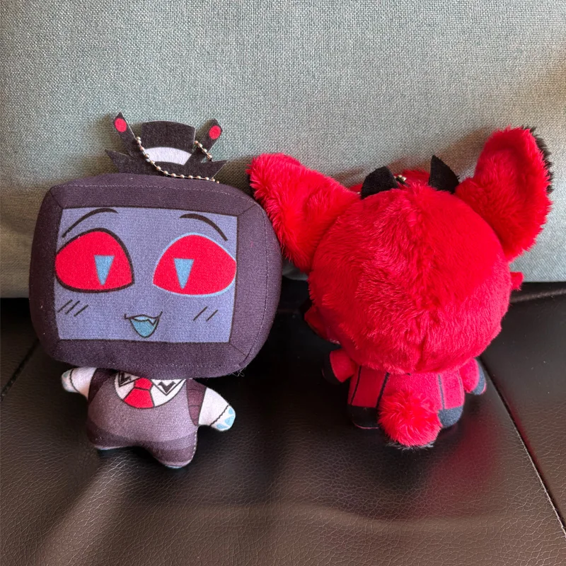15 cm Alastor 3 V Vox Plüschtiere Tasche Schlüsselanhänger Lustige Anime Animation Hazbin Hotel Charakter Figur Plushie Schlüssel Kette Anhänger Puppe – Detail 10