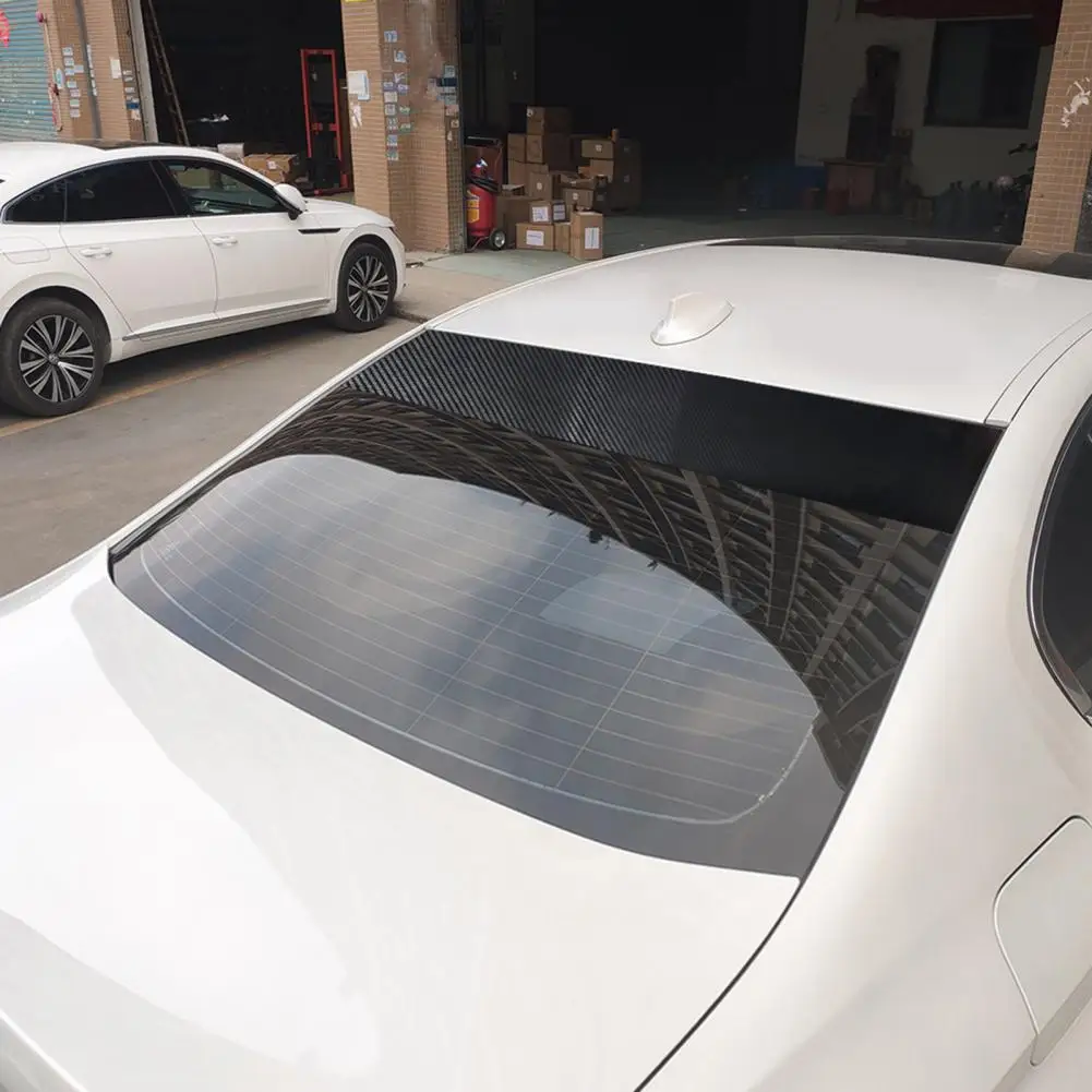 

Front Window Decal Scratch-resistant Good Visual Effect Carbon Fiber Texture Sun Visor Strip Windshield Banner Car Stickers