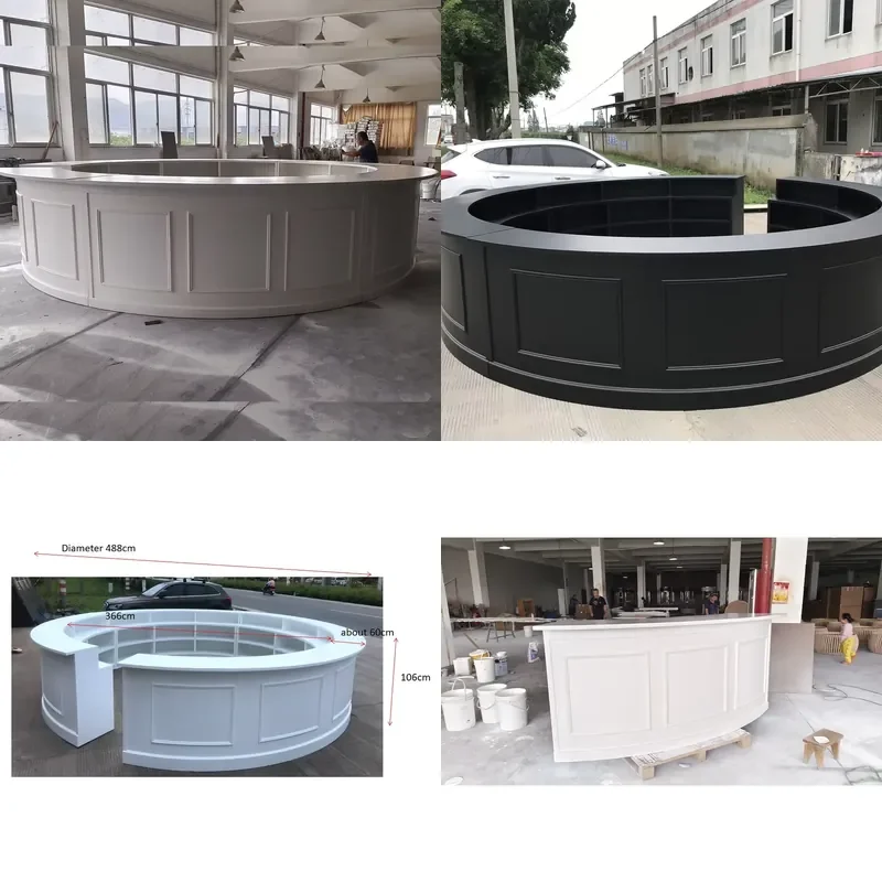 for Custom Classic Vintage Solid Wood Round Bar Counter  Wedding Event Rental Furniture