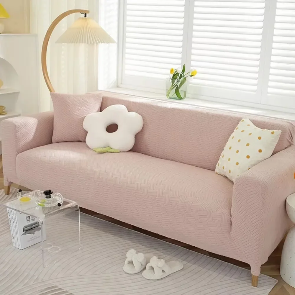 1PC Jacquard Sofa Slipcover 360° All Inclusive Elastic Sofa Cover Furniture Protector for Bedroom Office Living Room Home Decor