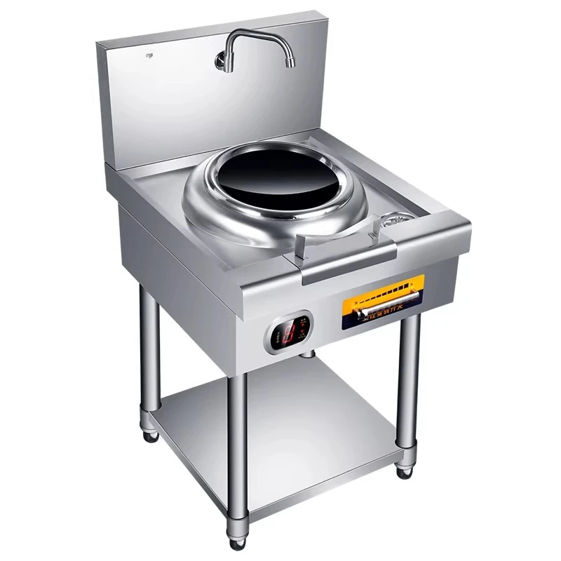 

Коммерческая мощная индукционная плита 10 кВт вогнутая электрическая вок вертикальная электрическая жарочная плита