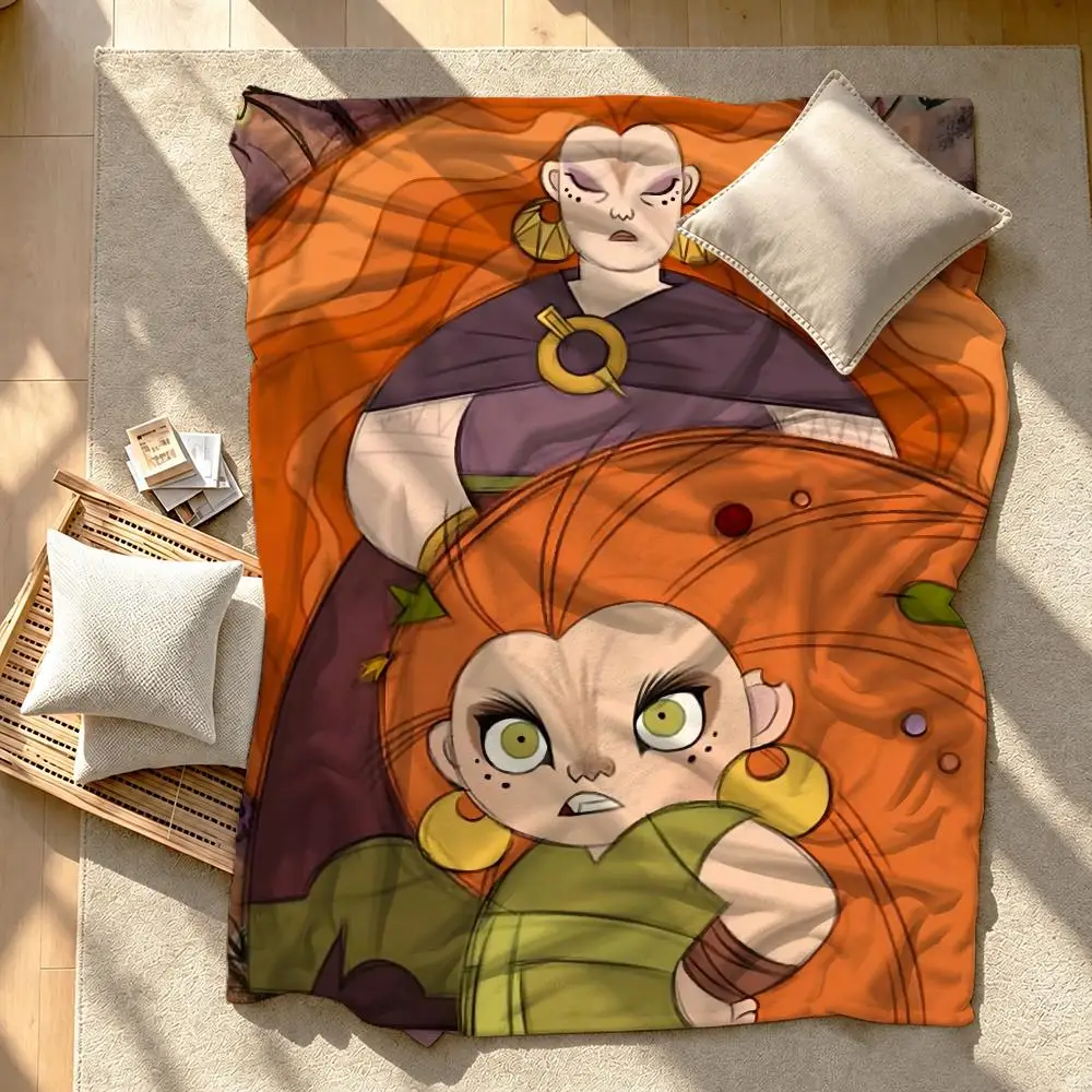 Animated Movie Wolfwalkers Throw Short Plush Throw Blanket Soft Skin-Friendly Multi-Scene Home Office