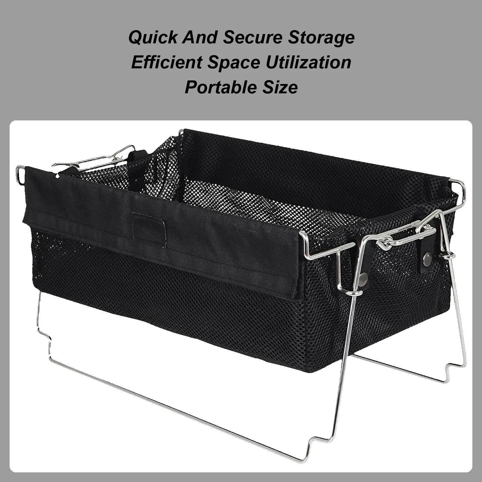 

Складная сетчатая корзина для хранения еды для кемпинга, портативная уличная подставка из нержавеющей стали и опорная пластина, ручные корзины для хранения