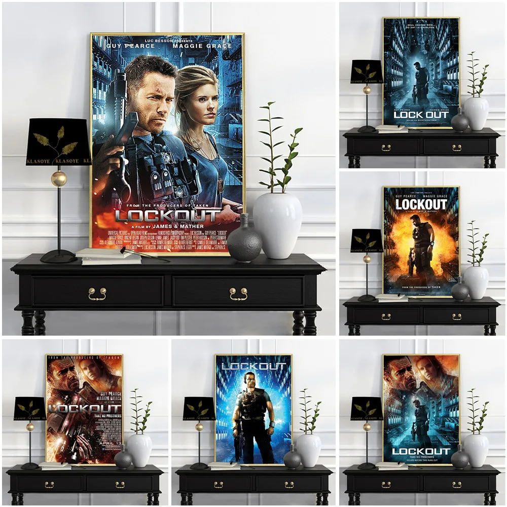 Lockout Film Art Print Movie Action Science Fiction Poster Modern Home Decor Wall Picture Canvas Painting