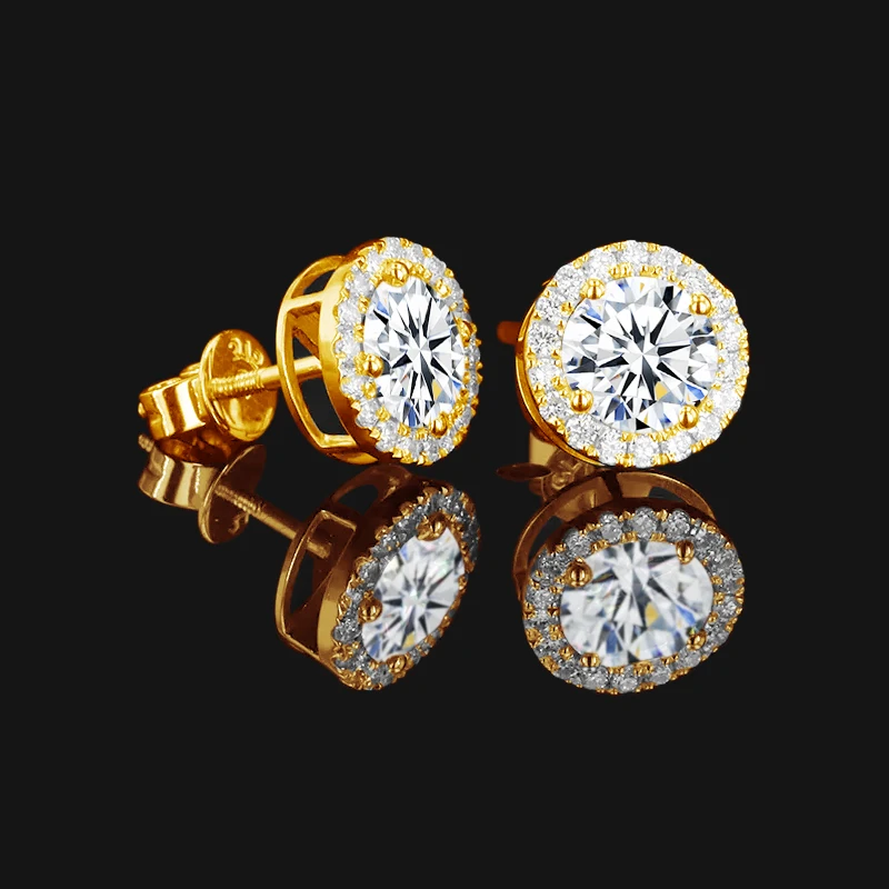 Na moda moissanite brincos para mulheres 925 brincos de prata esterlina moda casamento laboratório criado presentes de diamante jóias finas