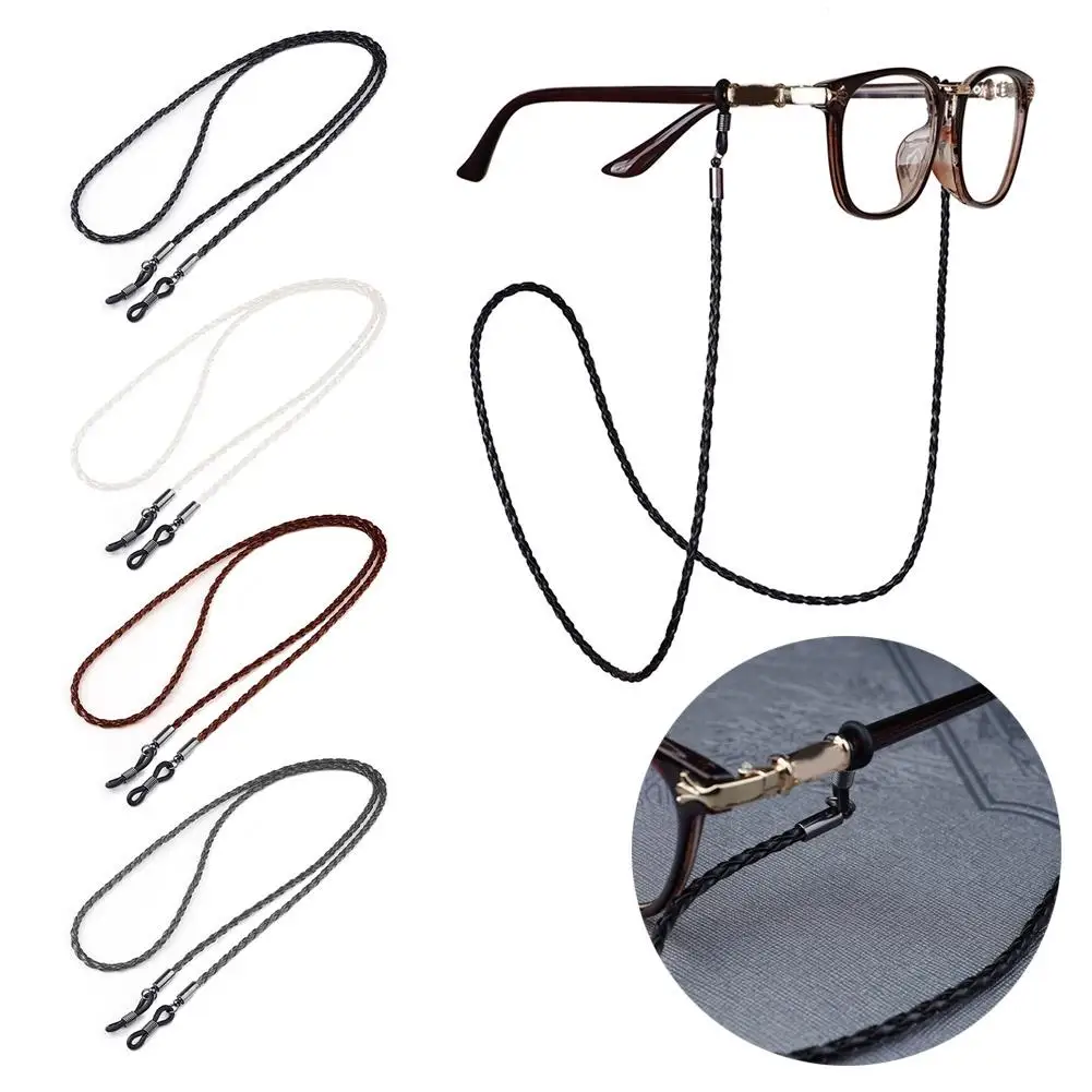 Woman Sunglasses Chain Pu Twist Leather Rope Chain Non-slip Reading Eyeglass Sports Outdoor Multicolor Accessories Glasses O0t4