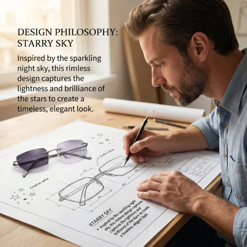 Anti‑Blue Light Smart Zoom Reading Glasses Fashion Casual Business Eyeglasses For Office Work Study Daily Presbyopic Vision Care
