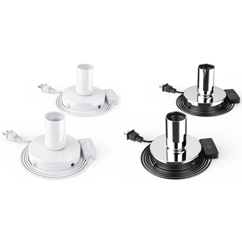 2 Stücke Poliert Metall Desktop/Hängende Glühbirne Sockel E26/E27 Lampensockel, Schraube Glühbirne Verlängerung Sockel UNS Stecker