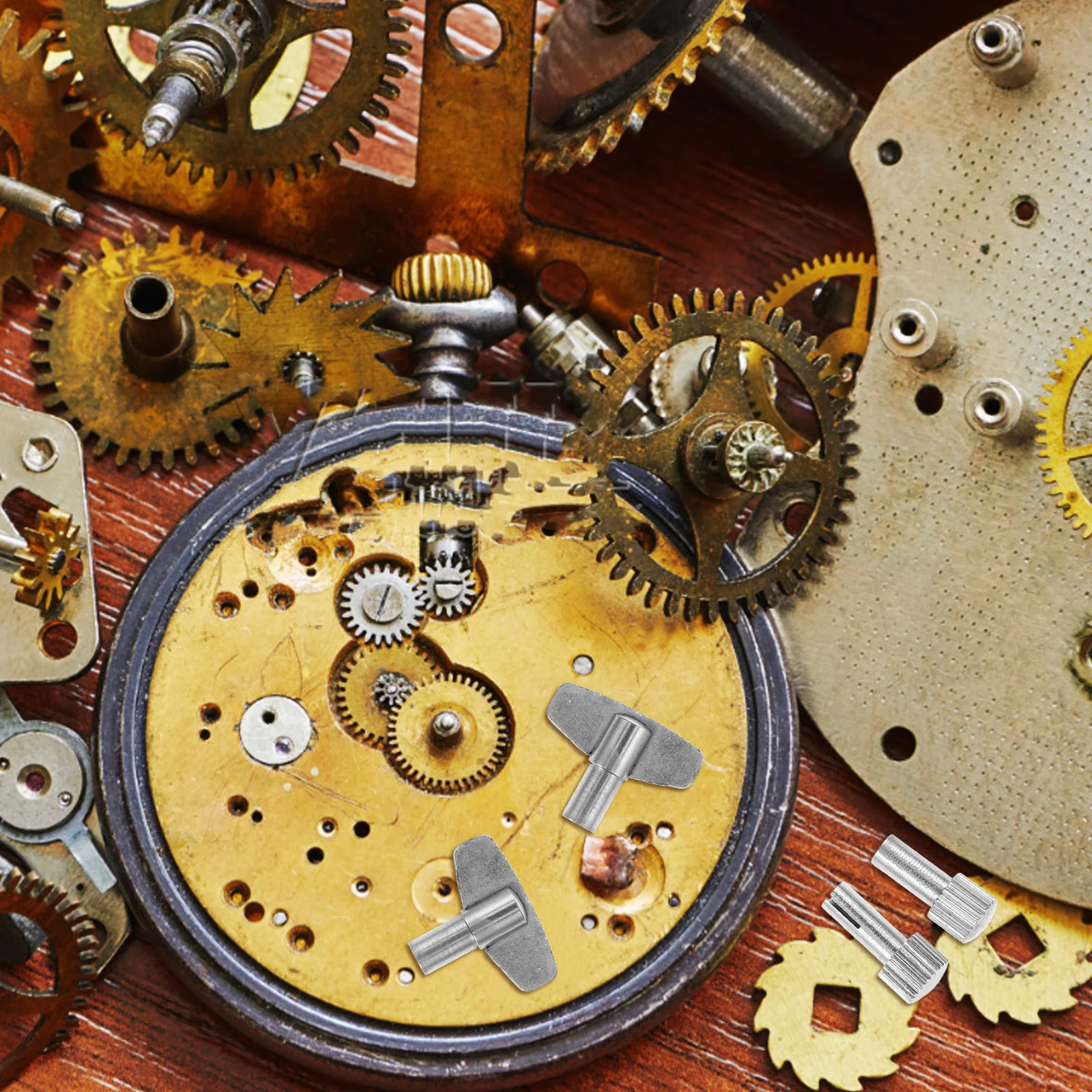 

1 set 4 Keys Winding Watch Repair Accessories Winding Keys Alarm Clock Parts Tools Wind Up Replacement