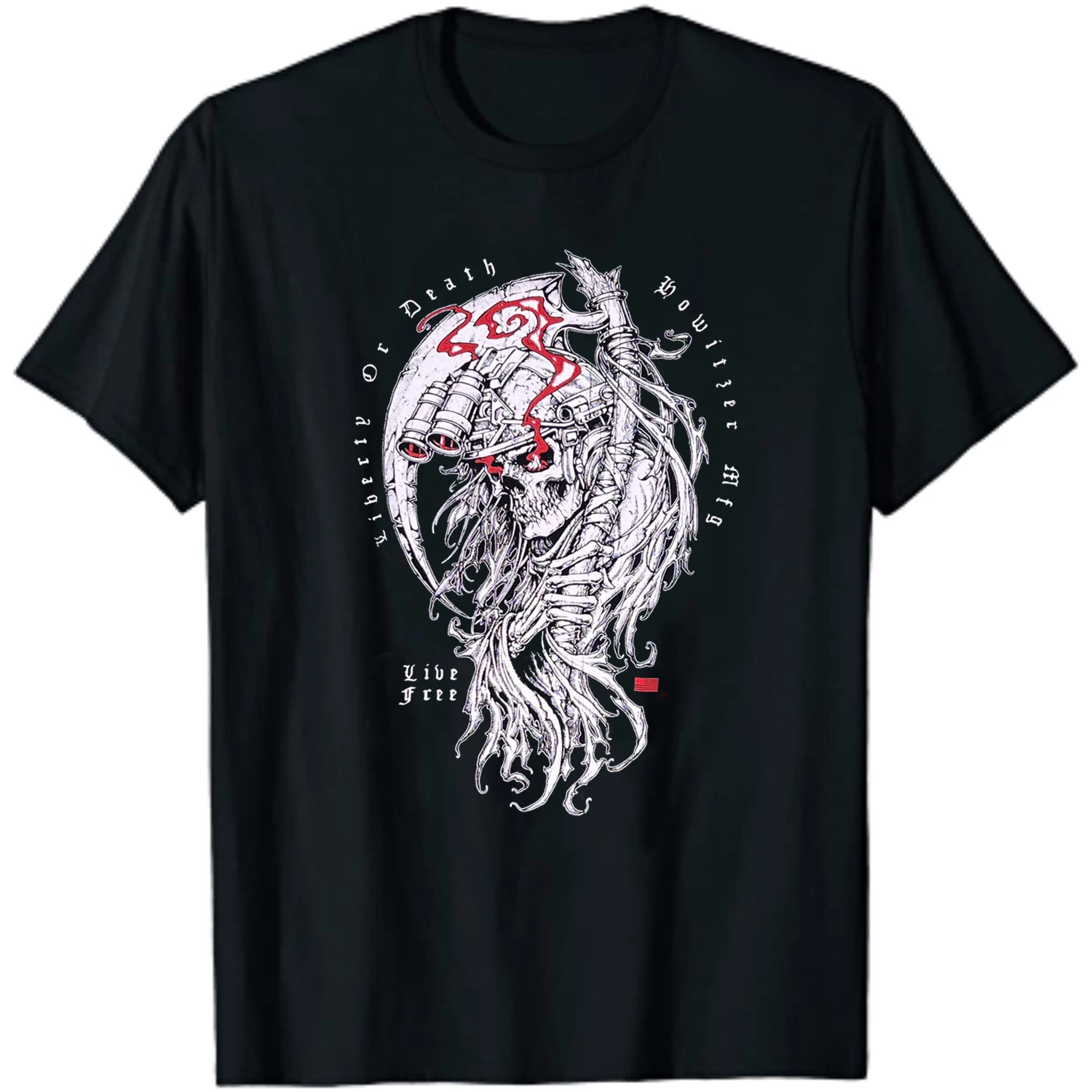 

Victory or Death. Tactical Grim Reaper Tattoo Patriot T-Shirt 100% Cotton O-Neck Short Sleeve Casual Mens T-shirt Size S-3XL