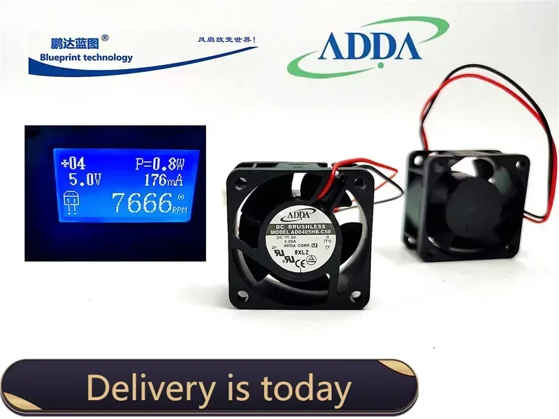 

Совершенно новый ADDA большой объем воздуха AD0405HB-C50 4020 двойной шарикоподшипник 4 см 5V0.29A охлаждающий вентилятор 40*40*20 мм