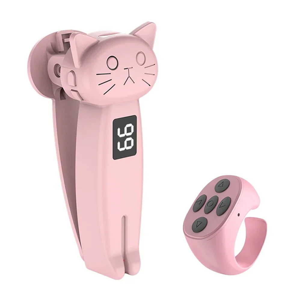 Wireless Remote Control Page Turner for Kindle Paperwhite Capture Tap Cat Paw Shape Remote Control Camera Shutter Auto Clicker