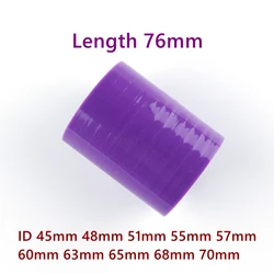 Purple 76mm Length Universal Straight Silicone Hose ID 48mm 51mm 55mm 57mm 60mm 63mm Intercooler Turbo Intake Tube Pipe Coupler