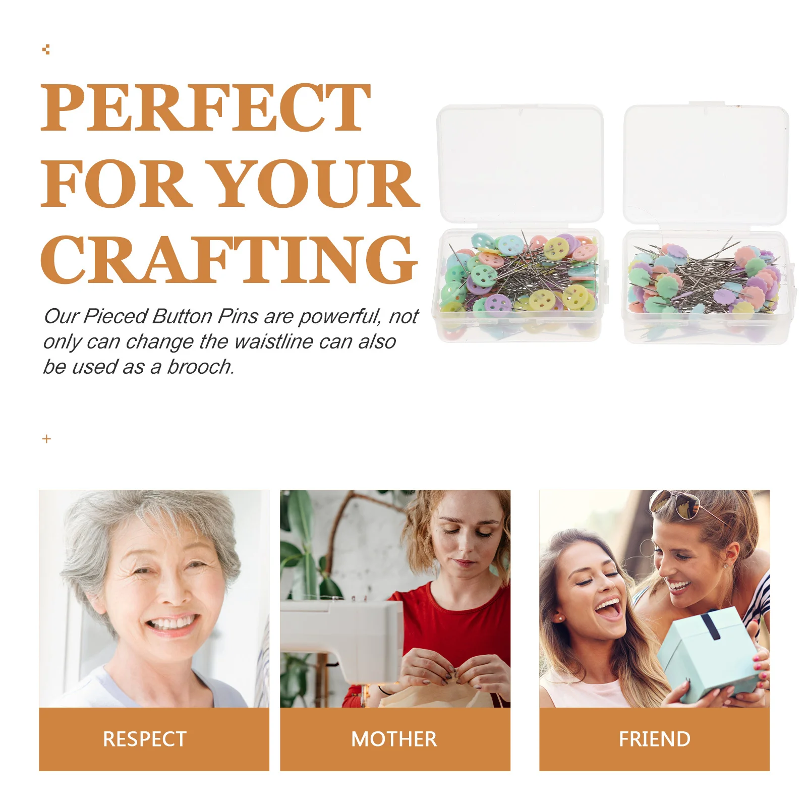 

200pcs Sewing Set Durable Craft Button For Women Wedding Party Prom Use Fixing Buckle Pins Clip Cloth Pins Handicraft Pin Set