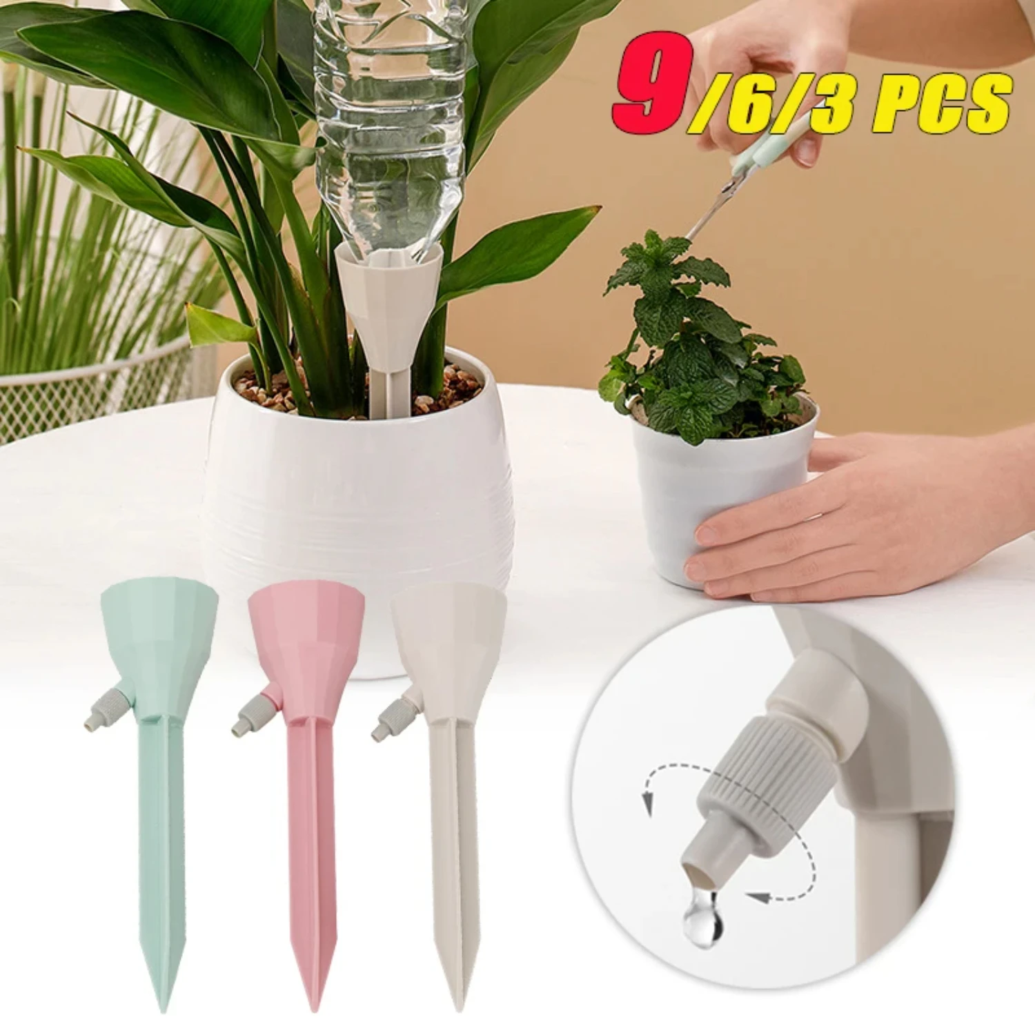 

Efficient Enthusiastic Plant Lovers' Essential Automatic Self-flowing Watering Spikes - Convenient Adjustable Drip Irrigation Sy