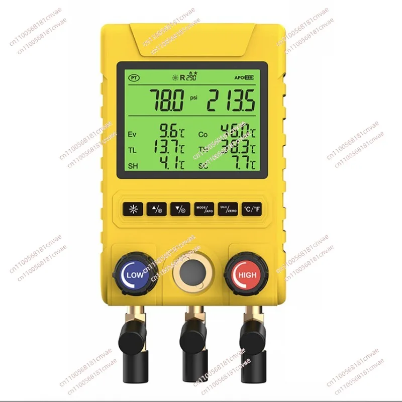 

MG-100 Digital Refrigerant Manifold Gauge HVAC AC R134a R410a Charging Set High Precision