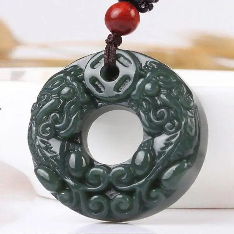 Jade Brave Pendant Pendant Ping An Buckle Brave Jade Pendant Charms for Men and Women