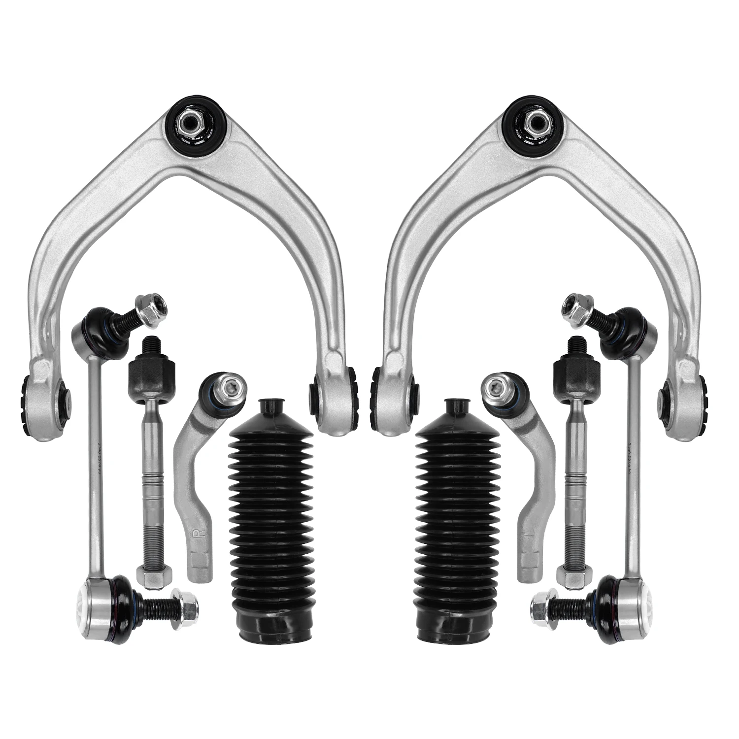 AzbuStag 10Pcs Front Upper Control Arm with Ball Joint Sway Bar Tie Rod Boot Fits for Volvo XC90 2016-2023  Volvo XC60 2018-2023