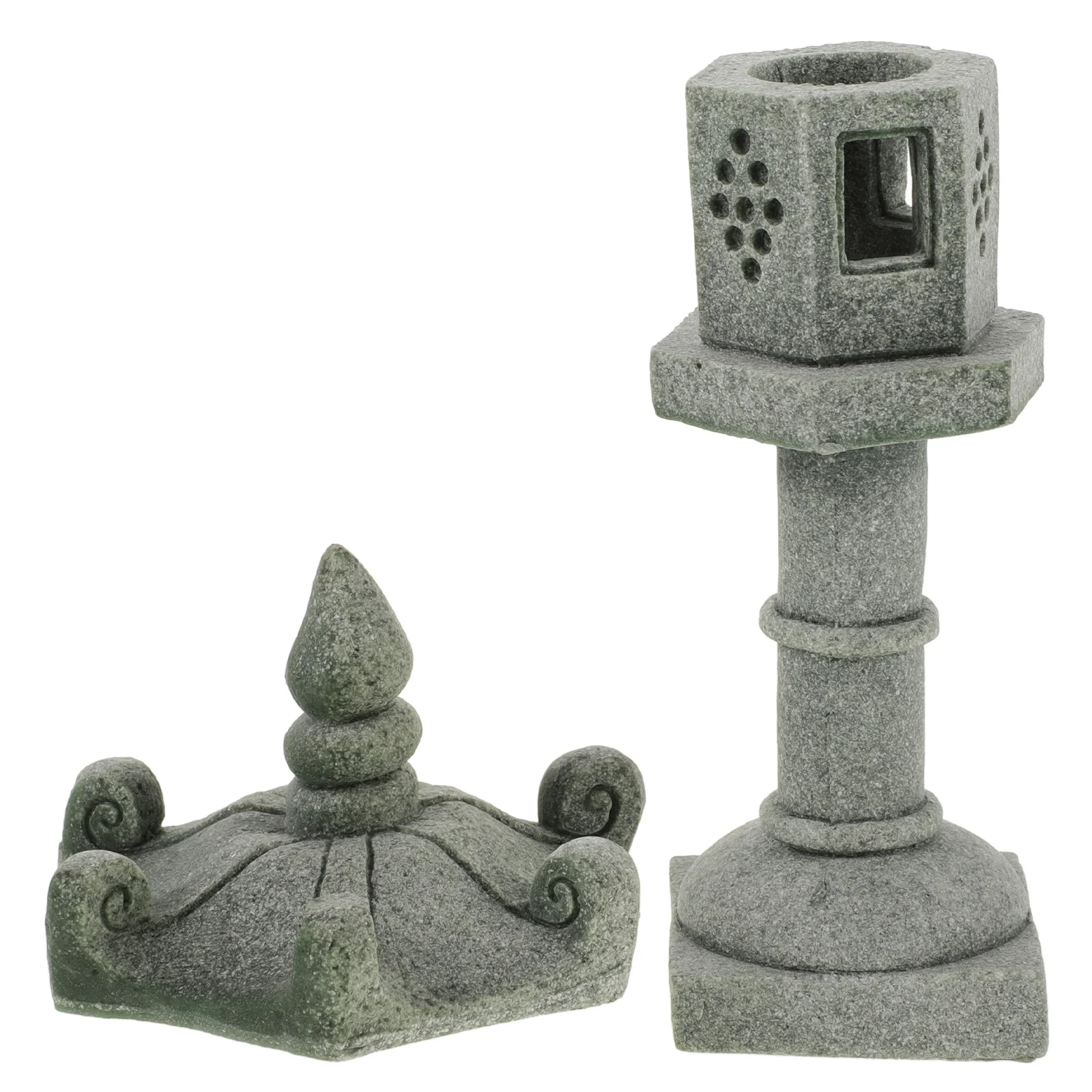 

Stone Lantern Ornament Realistic Pagoda Statue For Garden Bonsai Mini Landscape Micro Scene Decoration Miniature Pavilion