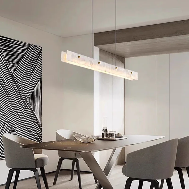 Modern Luxury Style Marble Led Chandelier For Dining Room Kitchen Bedroom Gold Decoration Pendant