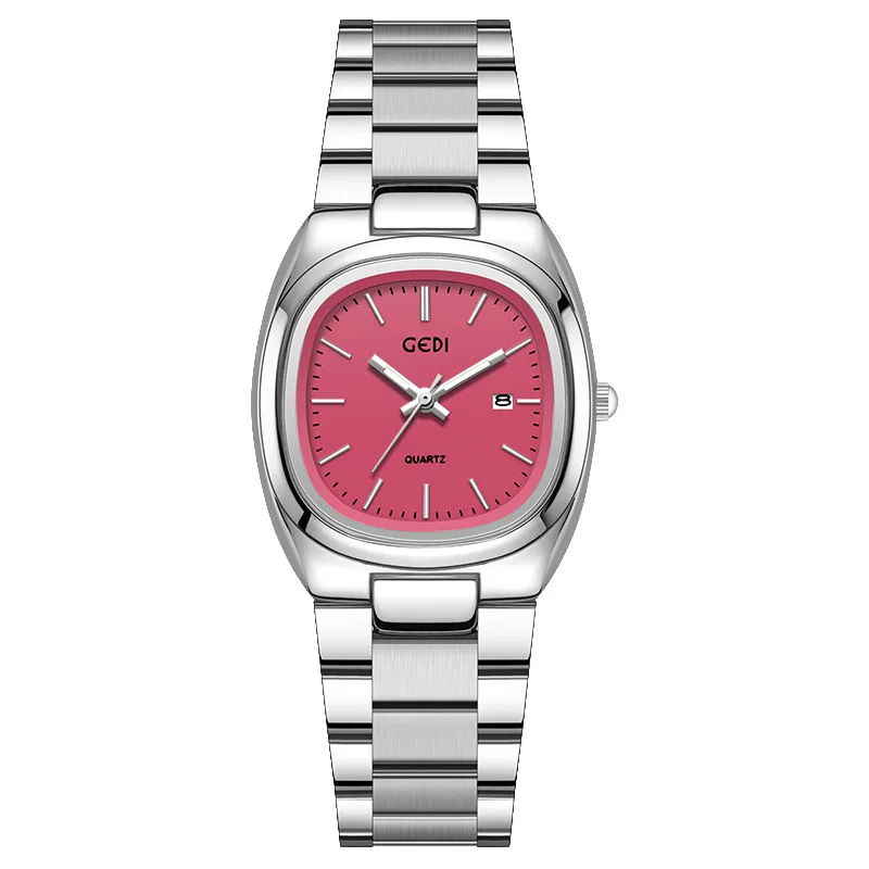Women's Watch Simple Advanced Calendar Waterproof Steel Wristband Quartz Watch Fashion Ladies Wristwatch