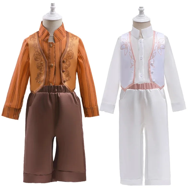 

Anime Toddler Kids Boys Encanto Costume Antonio Shirt Vest Pants Suit Madrigal Prince Halloween Carnival Stage Perform Clothes