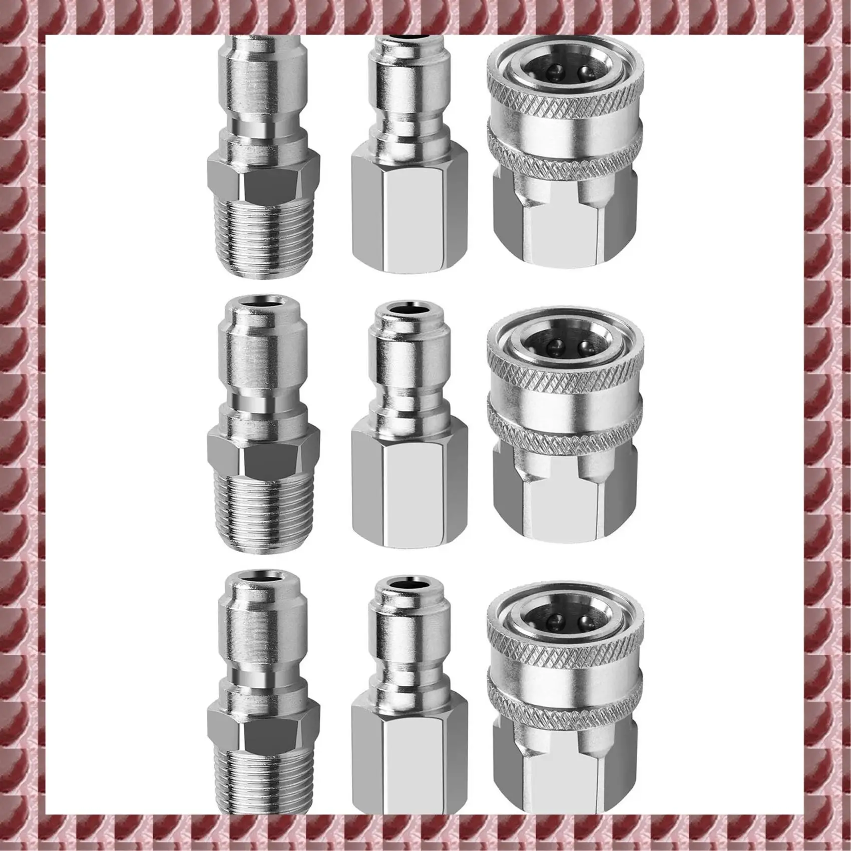 

A95G 3X NPT 3/8-дюймовый комплект разъемов «папа» и «мама», набор адаптеров для мойки высокого давления и 3 шт. NPT 3/8-дюймовых мойки высокого давления