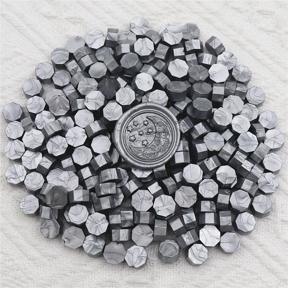 200 stks Octagon Zegellak Kralen voor Lakzegel Stempel voor Scrapbooking Kaarten Enveloppen Trouwkaarten Geschenkverpakkingen - afbeelding 1