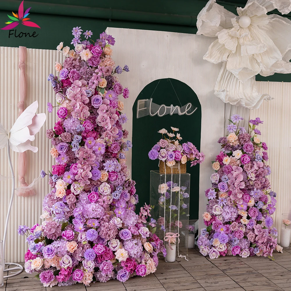 

Purple Artificial Flowers Fleur Artificielle Arrangement for Wedding Event Decoration Rose Sztuczne Kwiaty Backdrop Decor FL2650