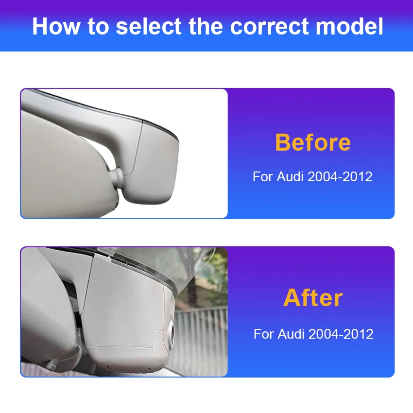 

4K OEM видеорегистратор для Audi A3/A4/A5/Q5/Q3/A6/A7/Q7/A1/Q2/TT/RS/S/SQ5/S8/SQ8 2004-2012 с ночным видением и Wi-Fi, беспроводной видеорегистратор