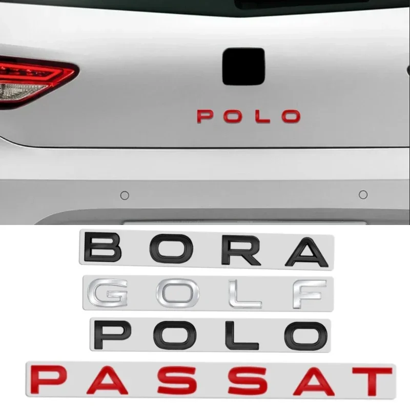 Metal Car Rear Trunk Emblem 3D Letter Sticker Decals for VOLKSWAGEN GOLF POLO BORA PASSAT Logo Jetta Beetle Tiguan MK7 view 4