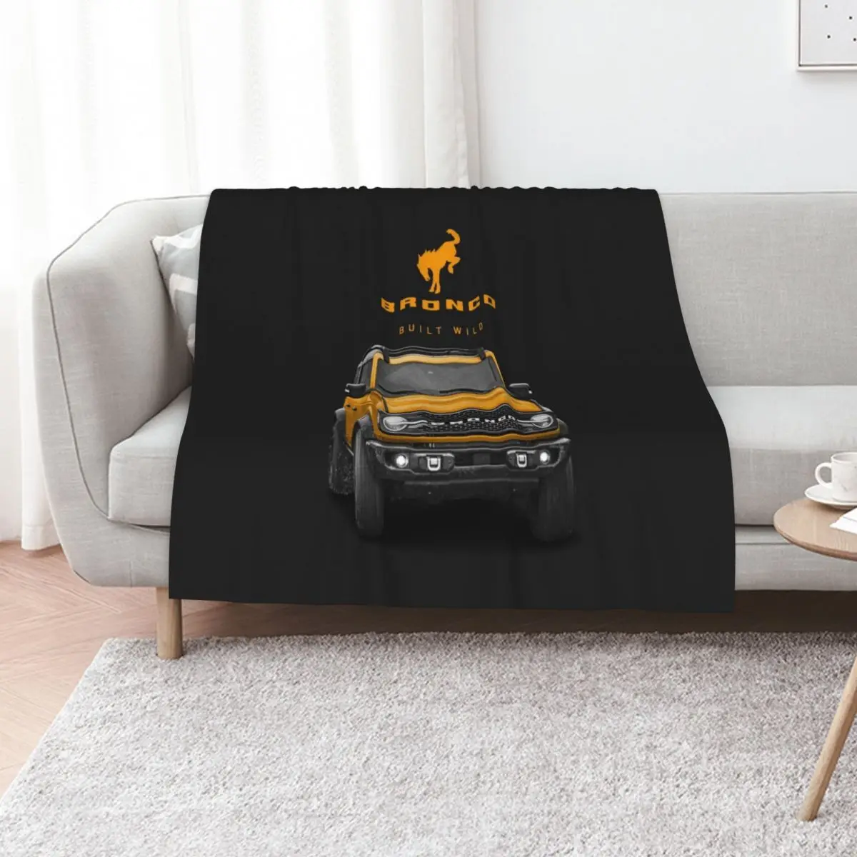 Bronco and Logo - Cyber Orange Throw Blanket manga Baby Heavy halloween Blankets For Bed Softest Blankets