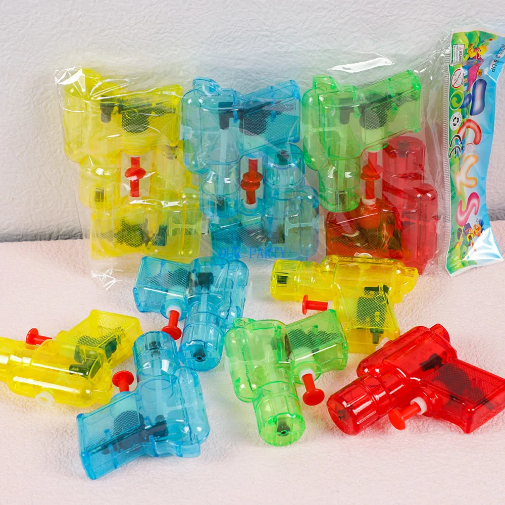 6Pcs Transparent Spray Water Guns Hawaii Summer Beach Toy for Kids Birthday Party Favors Baby Shower Pool Bath Toy Pinata Filler