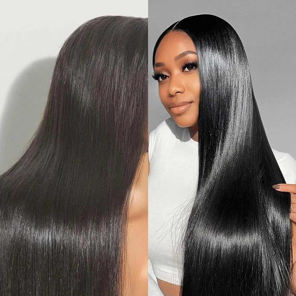 

34-36-дюймовые прямые парики с HD-прозрачной кружевной передней частью 13x6, безклеевые, готовые к ношению, из натуральных волос, плотность 180%, для женщин