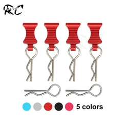 4 Pcs Stainless Steel R Type Car Shell Fixed Body Clip with Tab for 1/8 1/10 1/12 RC Crawler Axial Capra Yeti SCX10 Upgrade Part