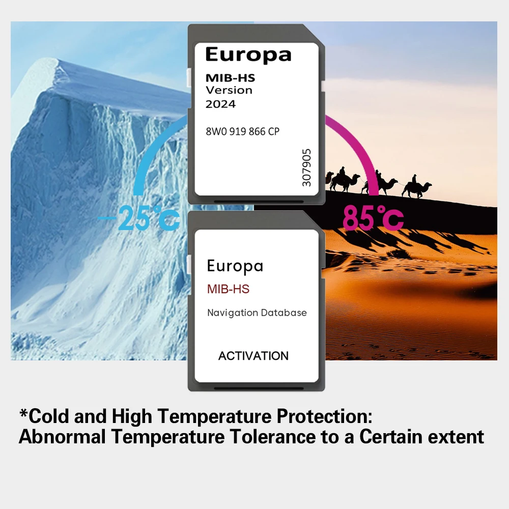 Kartu SD 8W 0919866 CP Eropa UK Peta untuk Audi A345 S345 RS345 Q25 SQ25 RSQ25 Kendaraan MHS2 Multimedia 2024 GPS 16GB Navigasi