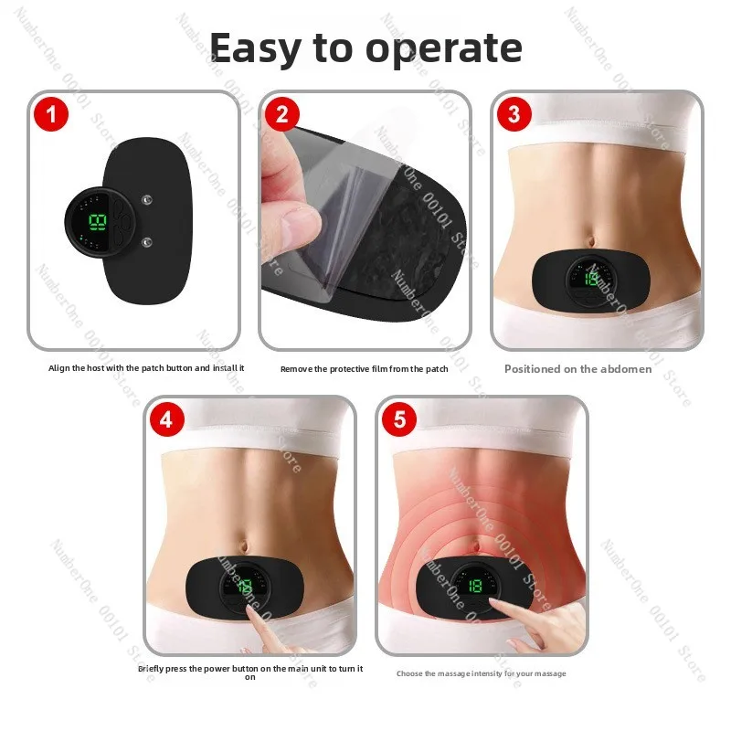 8-Mode Wireless TENS Heating Massager for Women, Home Use Low Frequency Physiotherapy Device, OEM Personal Care Tool