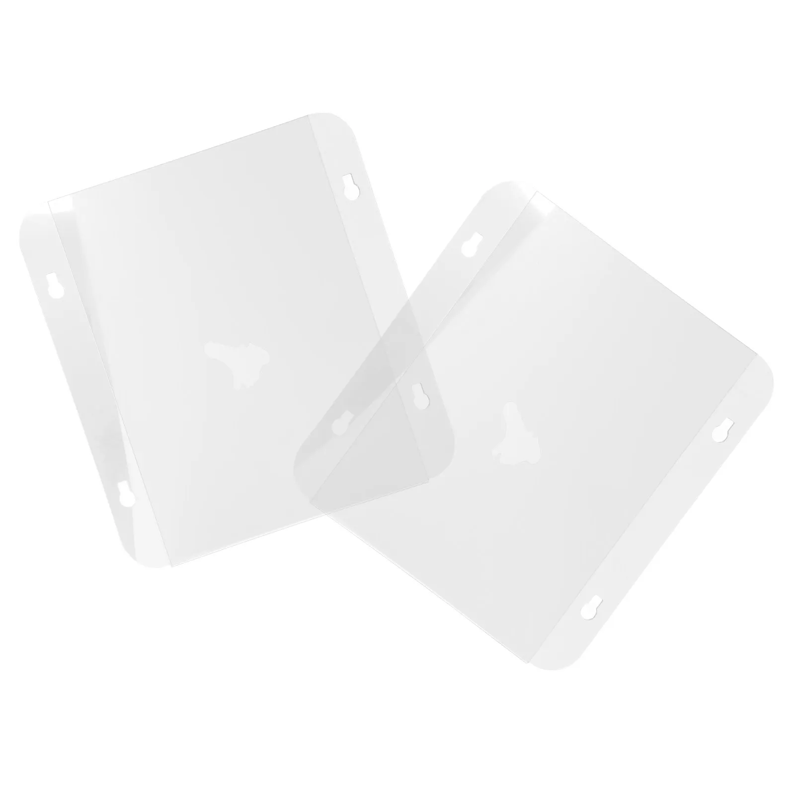 2pcs Transparent Acrylic Cup Sign Holder Wall Mounted For Glass Door Display Stand Stores Offices Frame Table