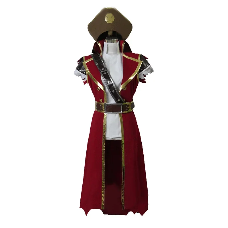 Gangplank from LOL cosplay costume with gloves customize any size 11 JS6232